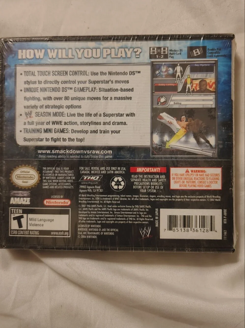 WWE SmackDown vs. Raw 2008 Featuring ECW (Factory Sealed)